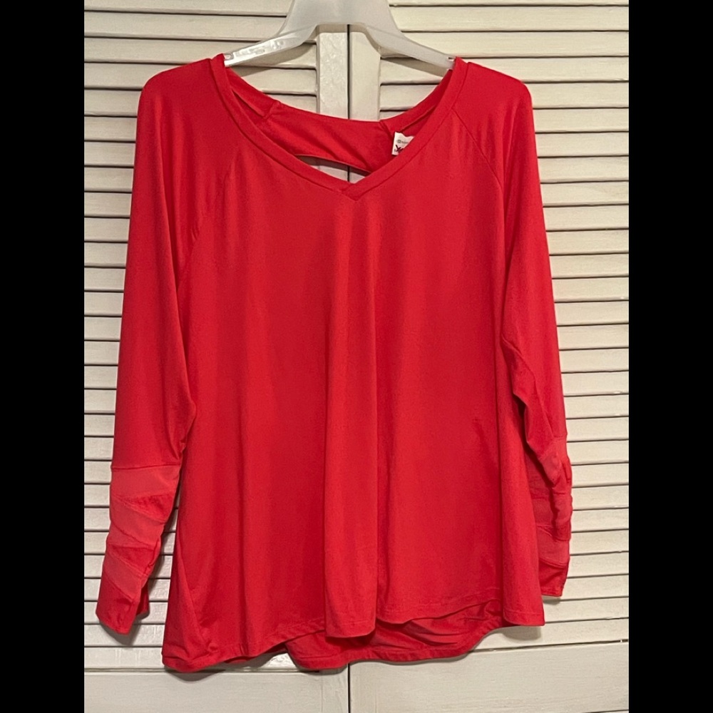 Livi neon pink/orange long sleeve with mesh sleeves